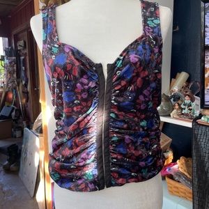 Free People velvet hook and eye closer rushing on the sides